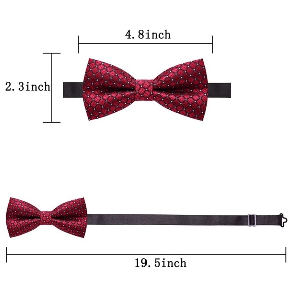 MEN’S 8 PACK CLIP ON BOW TIE BUNDLE SET *NEW*
